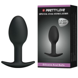 plug anal en silicone 6.5 cm noir