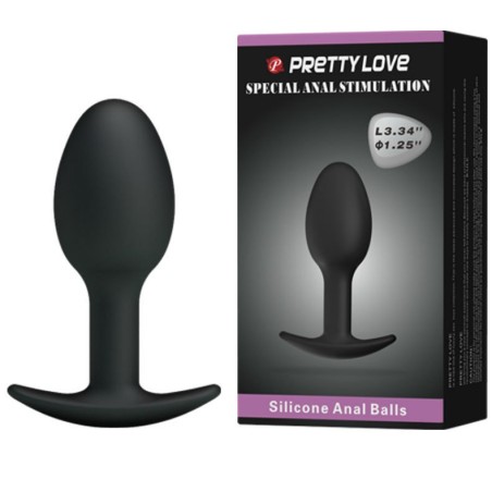 plug anal en silicone 6.5 cm noir