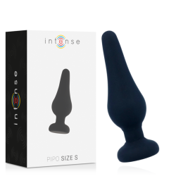 plug anal pipo s silicone noir 9,8 cm