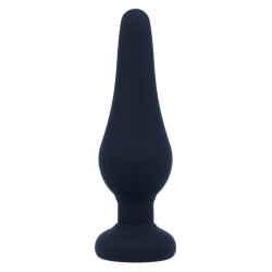 plug anal pipo s silicone noir 9,8 cm
