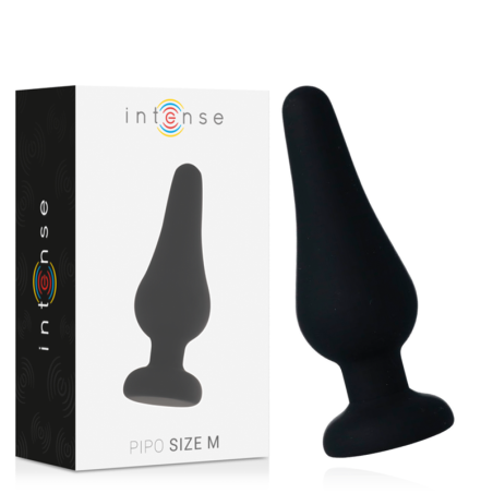 plug anal pipo m silicone noir 11 cm