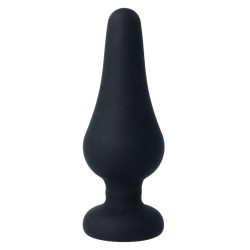 plug anal pipo l silicone noir 13 cm