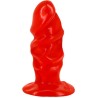 plug anal unisexe avec ventouse rouge