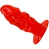 plug anal unisexe avec ventouse rouge