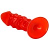 plug anal unisexe avec ventouse rouge