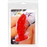 plug anal unisexe avec ventouse rouge
