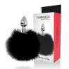 bouchon extra anal avec queue noir 7 cm