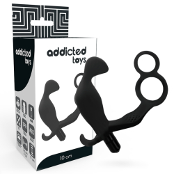 plug anal avec double anneau pénis et testicules noir