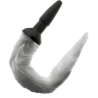 plug anal en silicone avec queue grise