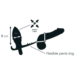 plug anal avec double anneau noir