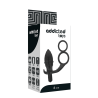 plug anal avec double anneau noir