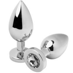 plug anal diamant transparent moyen 7,62cm