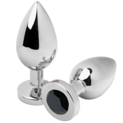 plug anal diamant noir petit 5.71cm