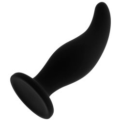 plug anal en silicone courbé point p 12 cm