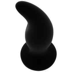 plug anal en silicone courbé point p 12 cm
