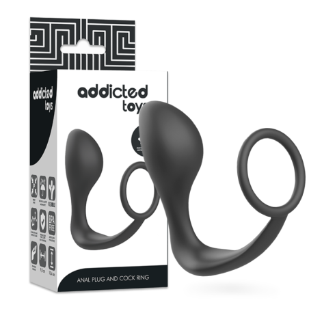 plug anal avec anneau en silicone noir
