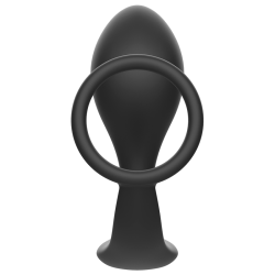 plug anal avec anneau en silicone noir