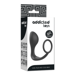 plug anal avec anneau en silicone noir