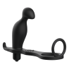 plug anal avec anneau en silicone noir 12 cm