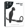 plug anal avec anneau en silicone noir 12 cm