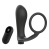 anneau pénis avec télécommande plug anal noir rechargeable