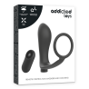 anneau pénis avec télécommande plug anal noir rechargeable