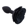 plug anal en silicone rose noir