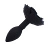plug anal en silicone rose noir