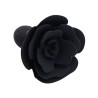 plug anal en silicone rose noir