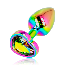 plug anal coeur irisé taille s