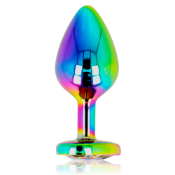 plug anal coeur irisé taille m
