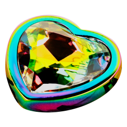 plug anal coeur irisé taille m