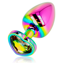 plug anal coeur irisé taille l