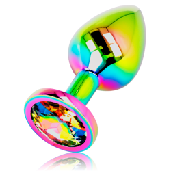 plug anal cercle irisé - taille l