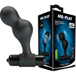 plug anal vibrateur en silicone noir