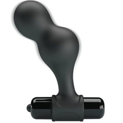 plug anal vibrateur en silicone noir