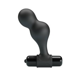 plug anal vibrateur en silicone noir