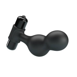 plug anal vibrateur en silicone noir