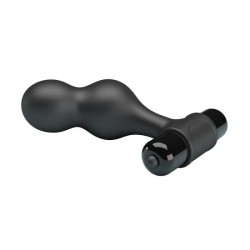 plug anal vibrateur en silicone noir