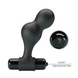 plug anal vibrateur en silicone noir