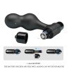 plug anal vibrateur en silicone noir