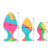 ensemble de bouchons en silicone multicolore
