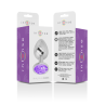 plug anal en métal aluminium avec cristal violet taille s