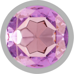 plug anal en métal aluminium avec cristal violet taille l