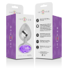 plug anal en métal aluminium avec cristal violet taille l