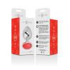 plug anal en métal aluminium avec cristal rouge taille s