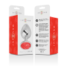 plug anal en métal avec cristal rouge taille m