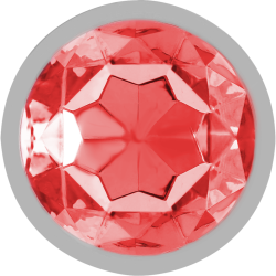 plug anal en métal aluminium avec cristal rouge taille l