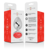 plug anal en métal aluminium avec cristal rouge taille l