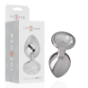 plug anal en métal aluminium avec cristal dargent taille s